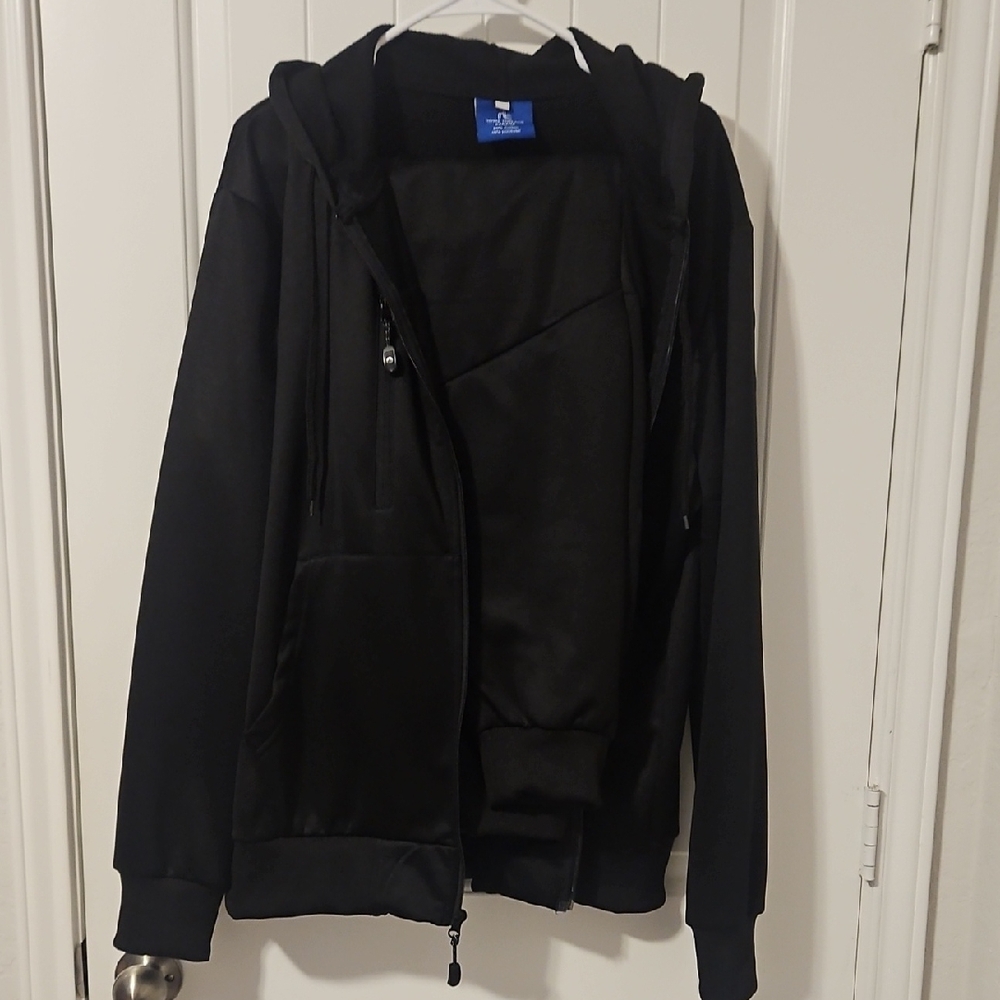 Men's Black Full-Zip Hoodie Jacket
